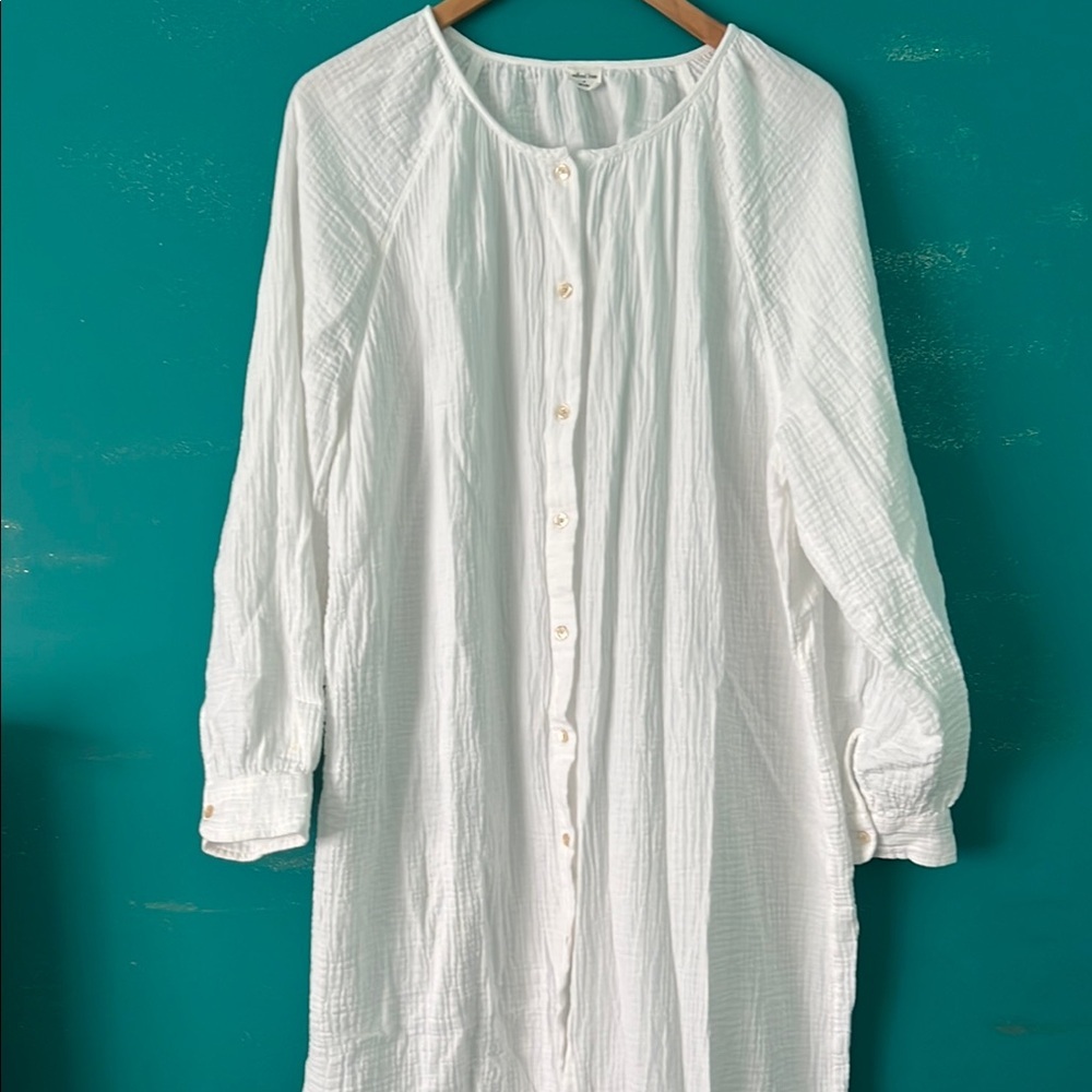 Wilfred Long Sleeve White Sail Dress